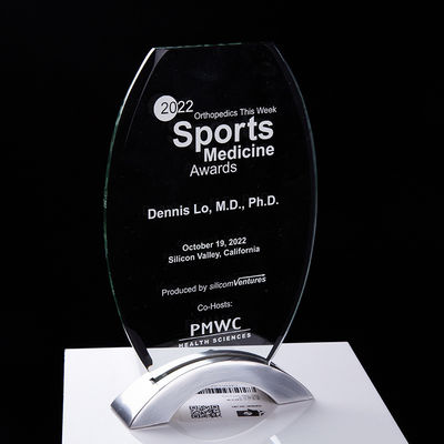 Safe Package Sport Golf Club Customizable Football Medal Transparent Glass Trophy Cup