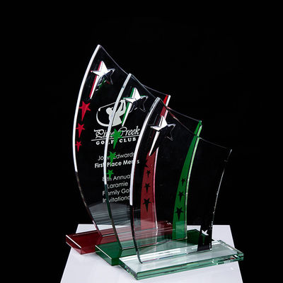 Encourage Souvenir Plastic Crystal Trophy Cup With Laser Engraving
