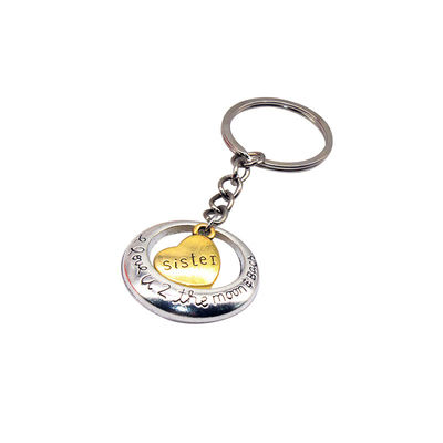 Creative Lovely Heart Shape Car Gift Custom Metal Keychains personalized key rings
