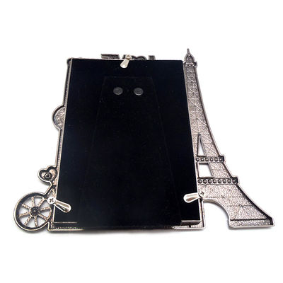 3.5*5inch Paris Eiffel Tower Souvenir Metal Rectangle Picture Frame With Rhinestone Love