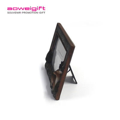 Cartoon Deer Poly Resin Picture Frame Custom Size 3D Christmas Santa Claus